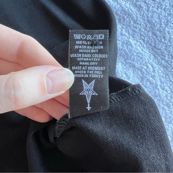 Actual Pain Sixth Seal Polo tee goth punk lip service - Picture 5 of 5